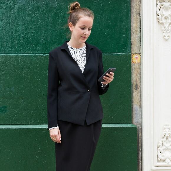 MM LAFLEUR The Wells Blazer Jacket Black Sz 1X {3W18} - Picture 5 of 10